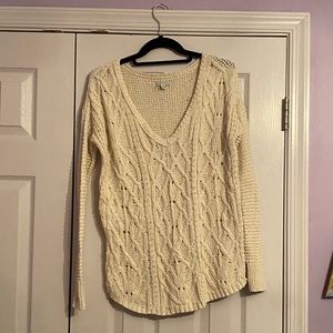 cream american eagle knit sweater